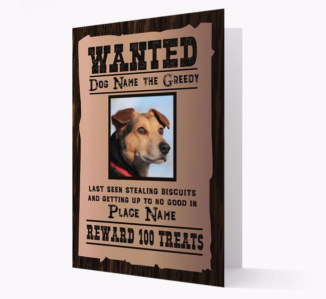 'Wanted Poster' - Personalised {breedFullName} Photo Upload Card